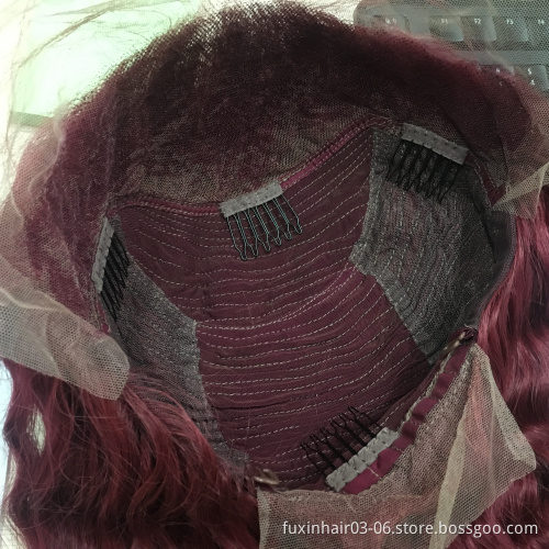 30 Inch 99j Human Hair Wig Burgundy Colorful Lace Frontal Wig Lace Front Colored Wigs 99j Ombre Deep Wave Swiss Lace Transparent
